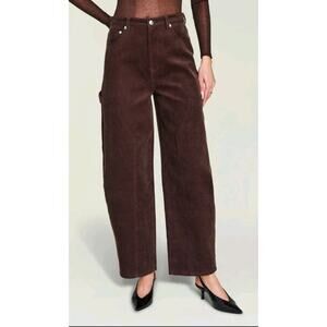 Seroya Fabi Corduroy Brown Barrel Carpenter Double Knee Size Medium